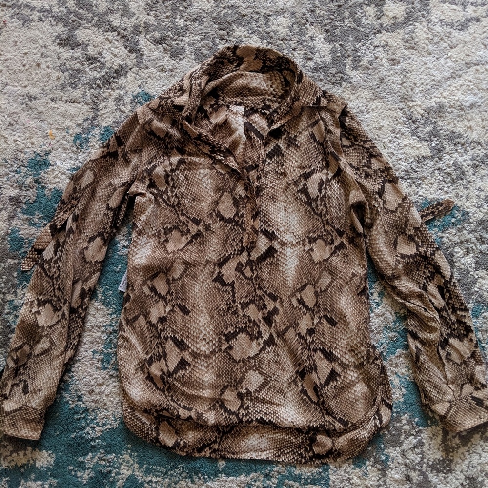 Snakeskin Pattern Banana Republic Heritage Blouse